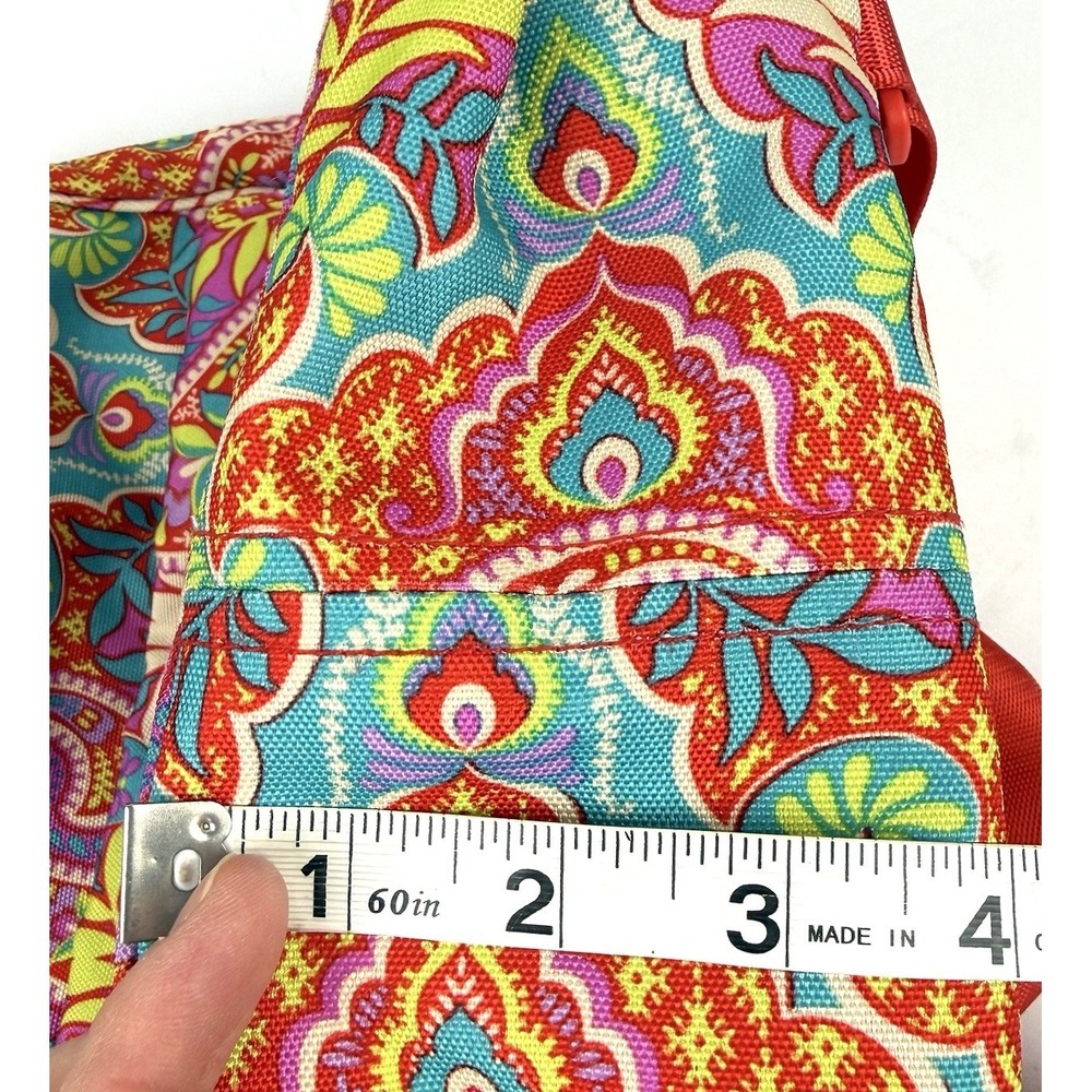Vera Bradley Paisley In Paradise Lighten Up Backpack Canvas Boho Colorful Spring - Picture 9 of 9